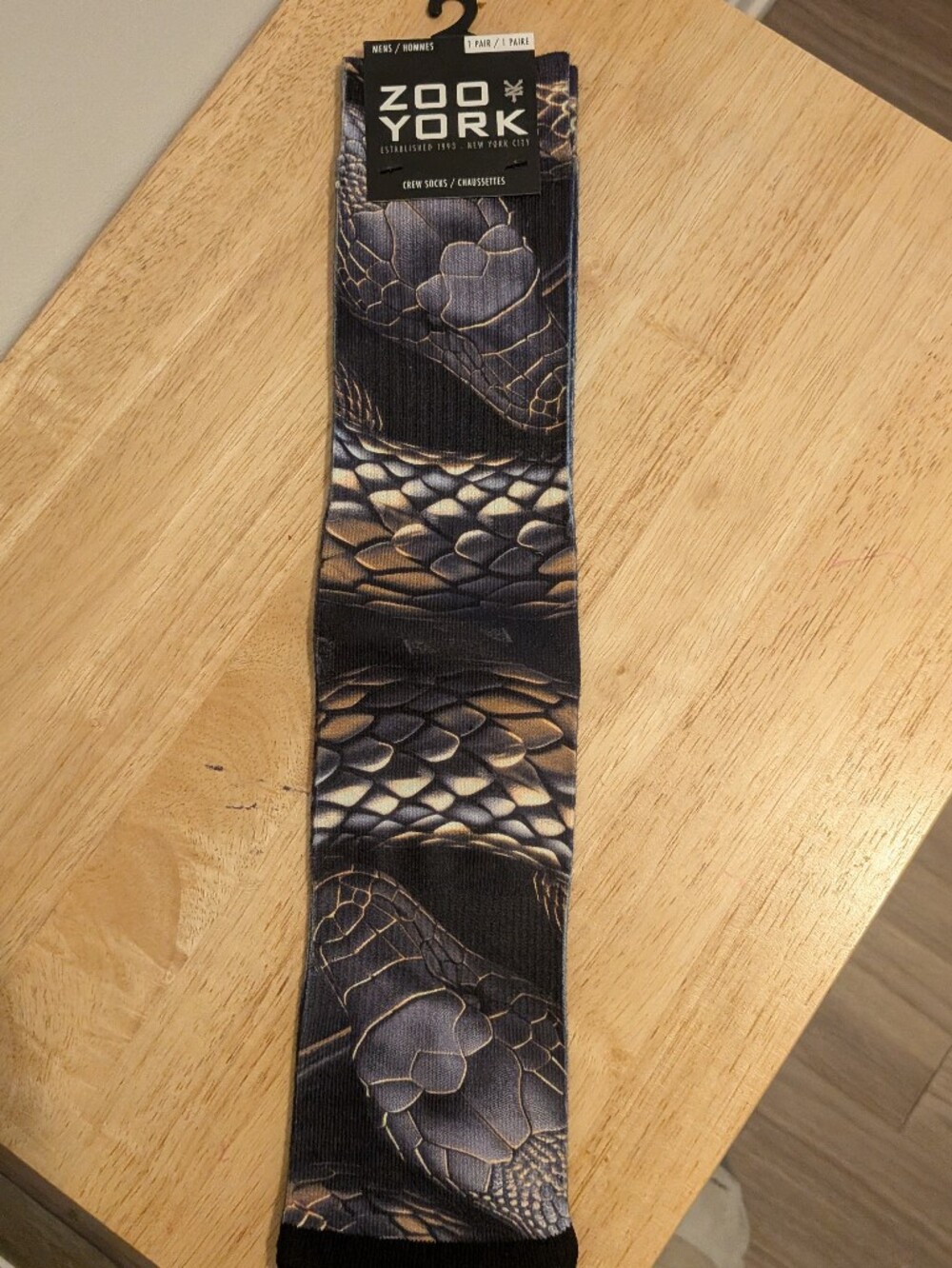 Zoo York Snake Scale Crew Socks - Black & Brown